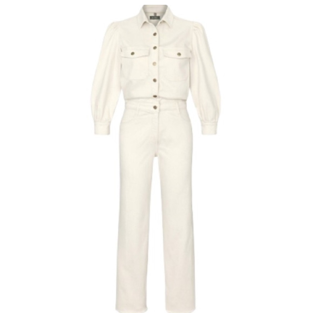 DL1961 Freja Utility Jumpsuit in Cream